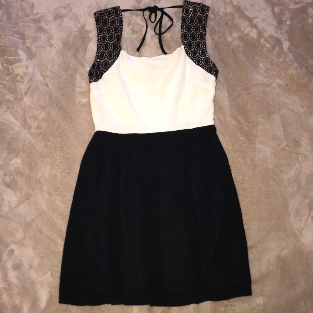 NWT Black and Ivory Cocktail Dress